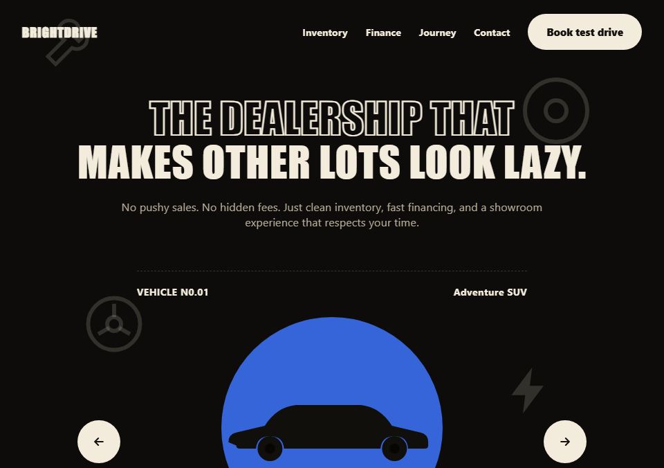 Car dealership template preview